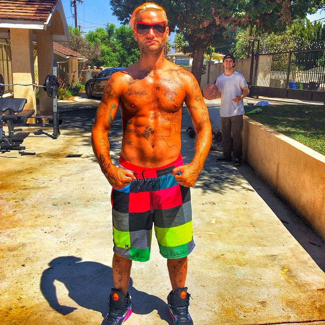 Riff Raff wearing Reebok Pump Omni Zone