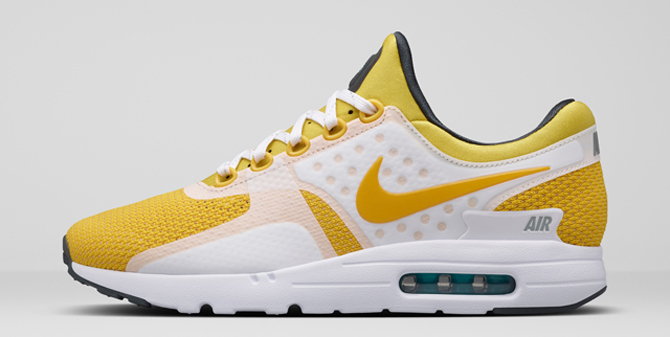 nike air max yellow and white