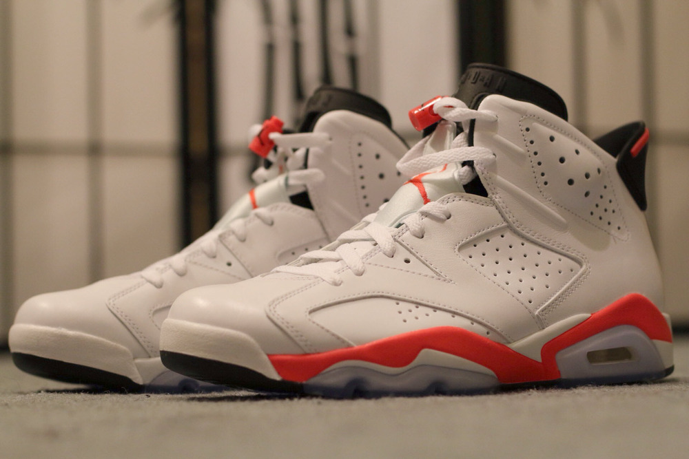 white and infrared jordan 6