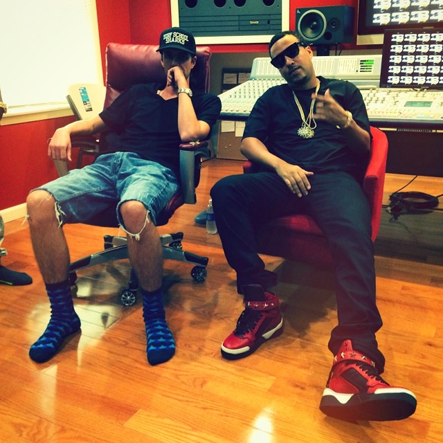 French Montana wearing Givenchy Star Studded Sneakers