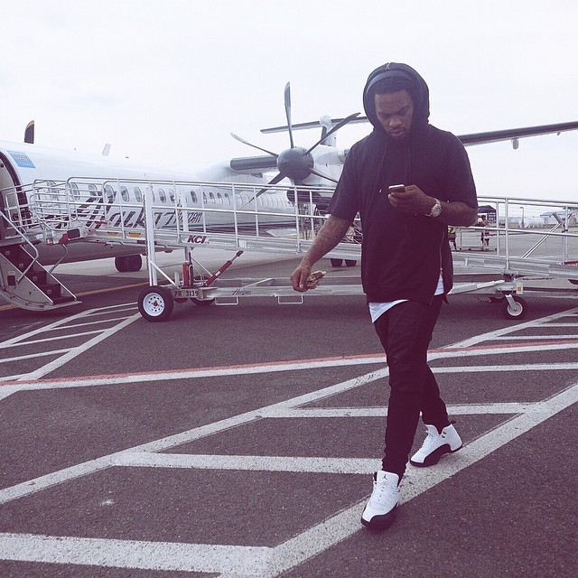 Waka Flocka Flame wearing Air Jordan XII 12 Taxi