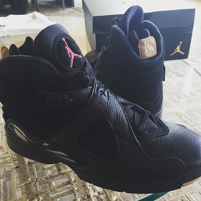 jordan 8 black and gold