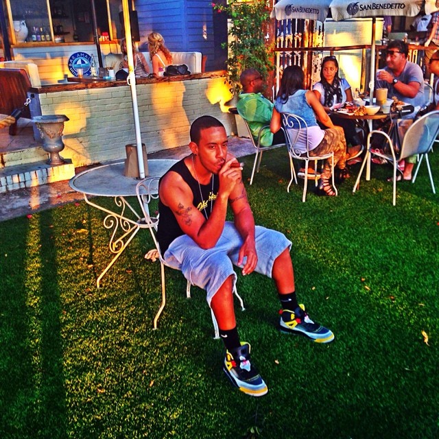Ludacris wearing Jordan Spizike 3M