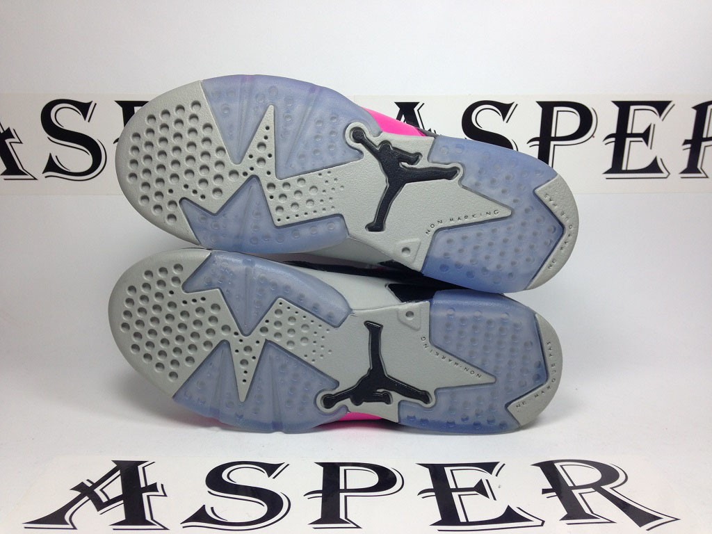 Air Jordan 6 Girls Silver/Pink (8)