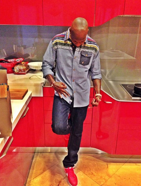 Chad Johnson wearing Nike Cortez