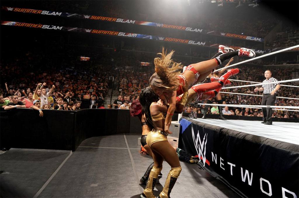 Nikki Bella Wrestles In Custom Nike 