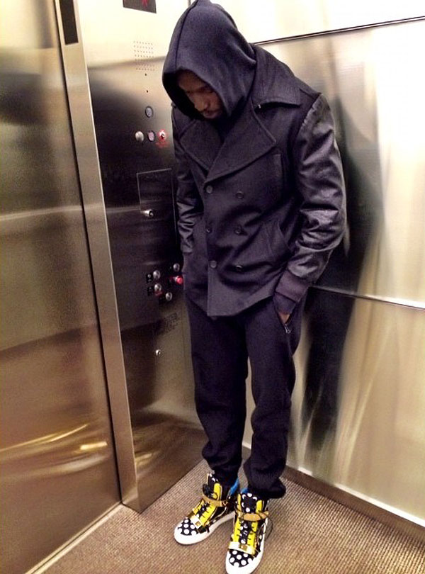 Chad Johnson wearing Giuseppe Zanotti Polka Dot Leopard Sneakers