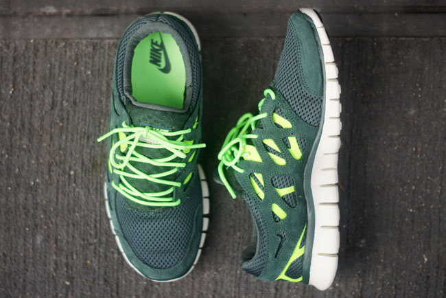 Nike free best sale run green