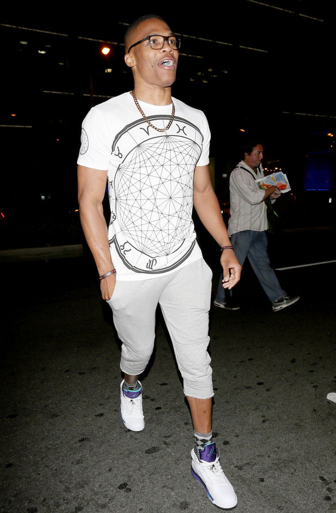 Russell Westbrook Wears Air Jordan 5 Retro 