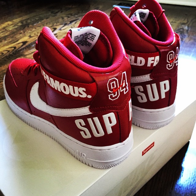 DJ Funk Flex Picks Up Supreme x Nike Air Force 1 High Red