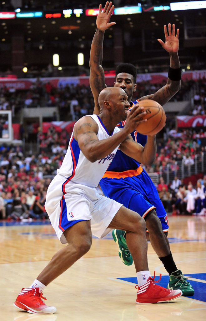 Chauncey Billups wearing adidas Crazy Fast; Iman Shumpert wearing adidas Top Ten 2000