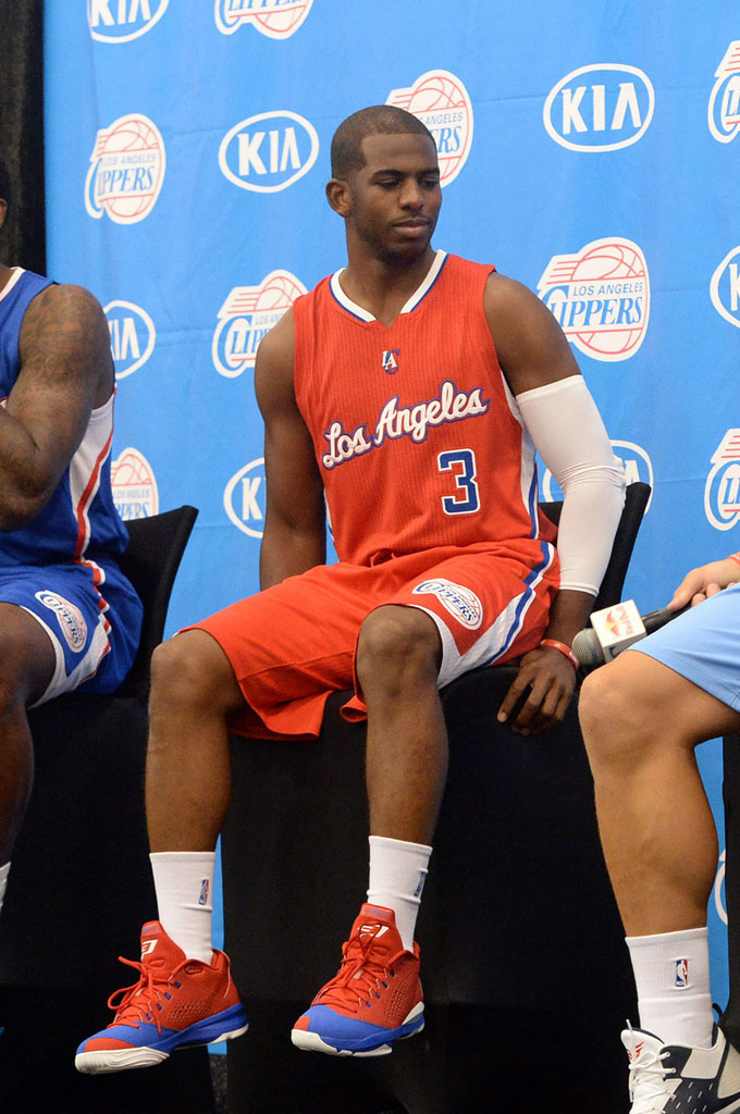 Chris Paul wearing Jordan CP3.VII 7 PE