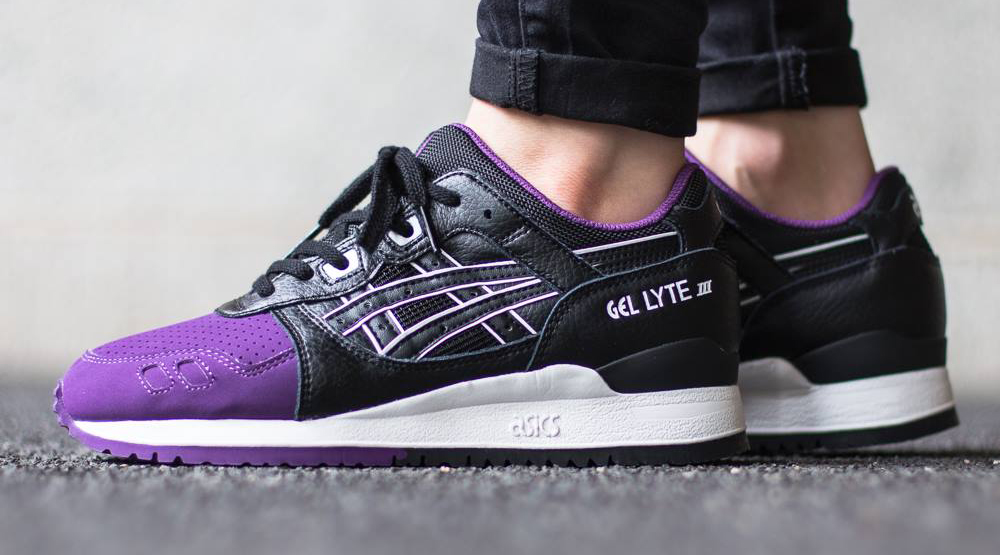 asics gel lyte iii purple black