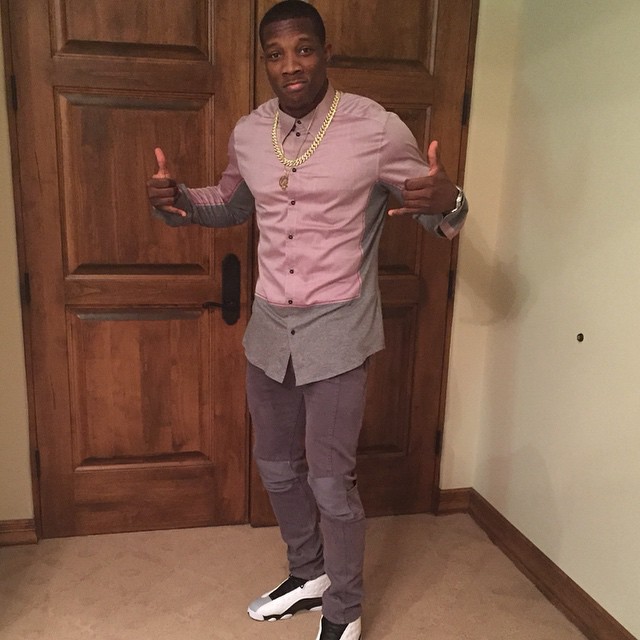 Eric Bledsoe wearing Air Jordan XIII 13 Barons