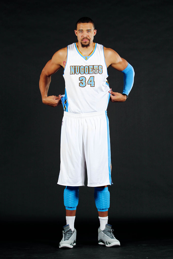 JaVale McGee wearing Air Jordan XIV 14 Retro Sport Blue