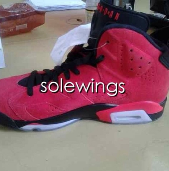 Jordan 6 store red suede