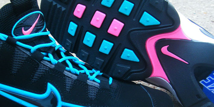 pink and turquoise air max