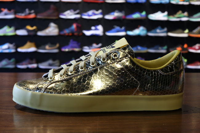 adidas x Jeremy Scott Rod Laver in Gold Python | Sole Collector