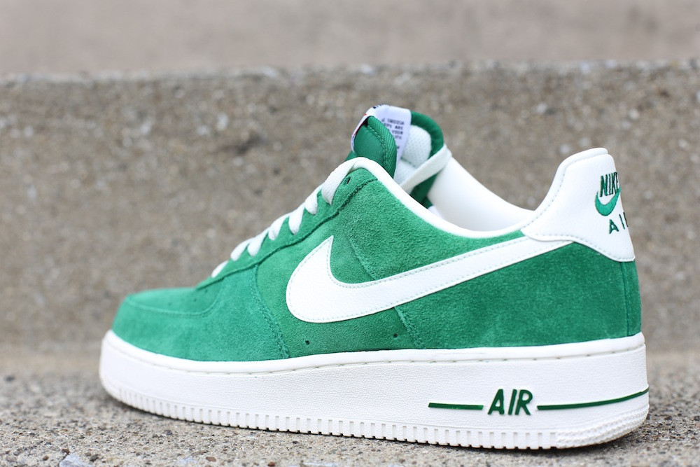 green suede air force ones
