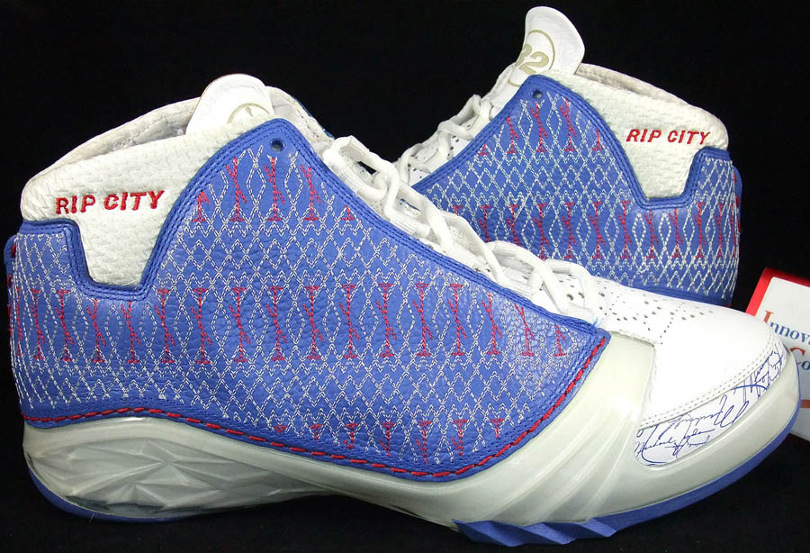 Rip Hamilton's Air Jordan XX3 23 White/Blue Detroit Pistons PE (1)