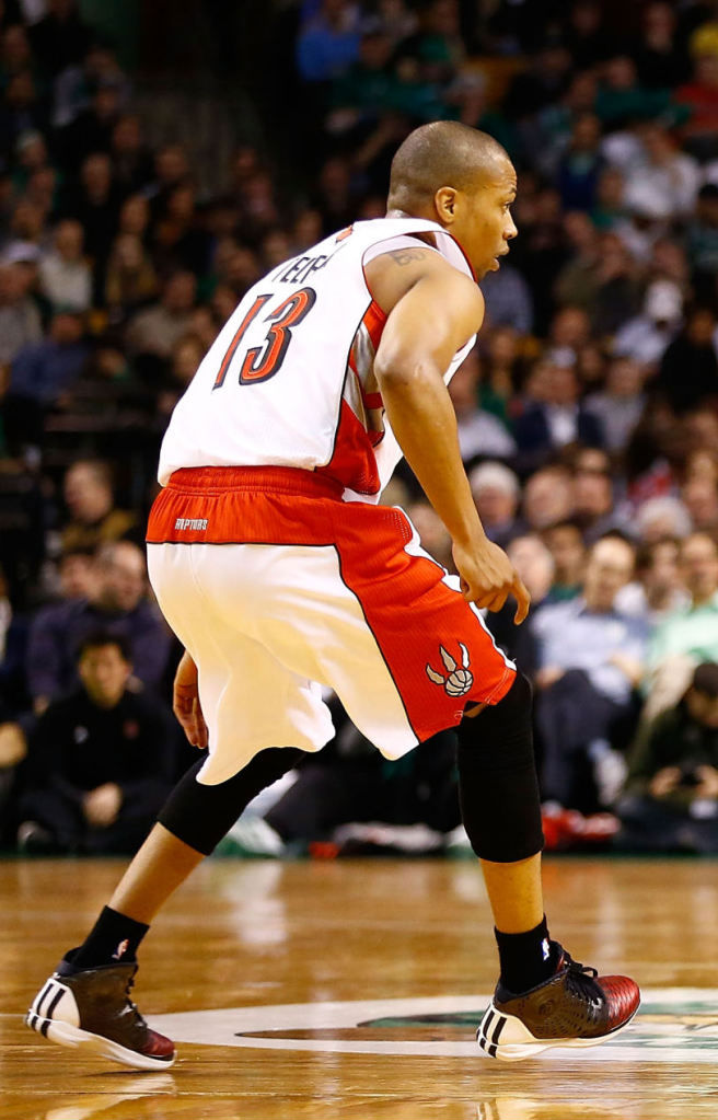 Sebastian Telfair wearing adidas Rose 3.5 Away