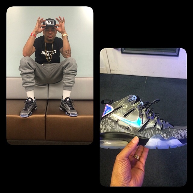 DJ Envy wearing Nike Air Trainer Max 94 Silver Speed