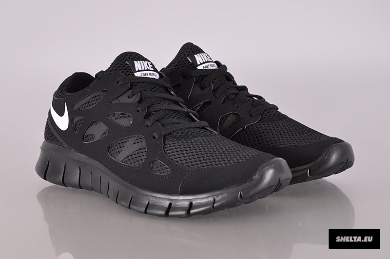 womens nike free run 2 black and white