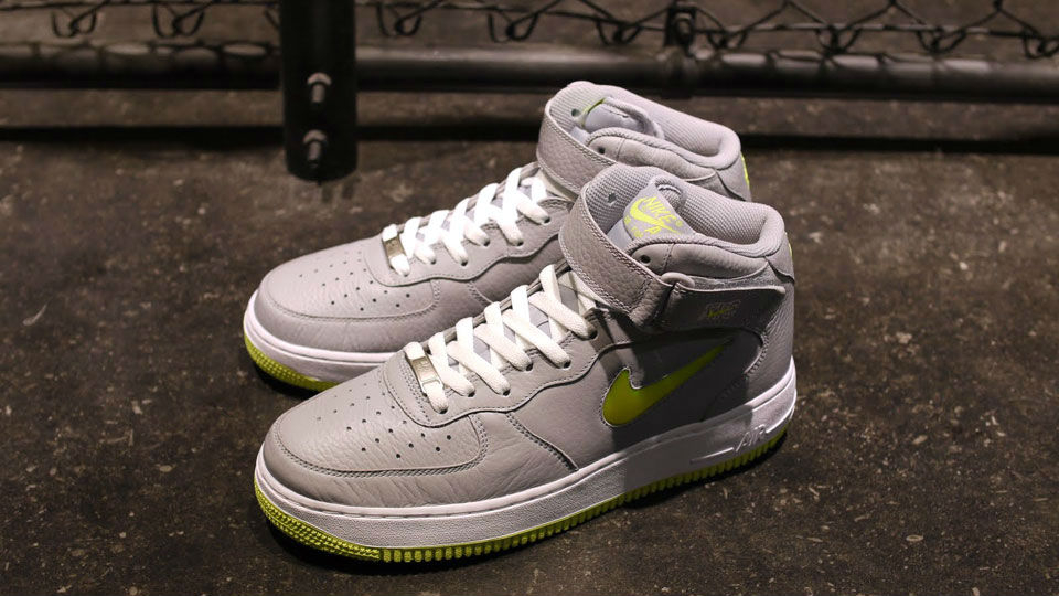 Nike Air Force 1 Mid Jewel NYC - Grey/Volt | Sole Collector
