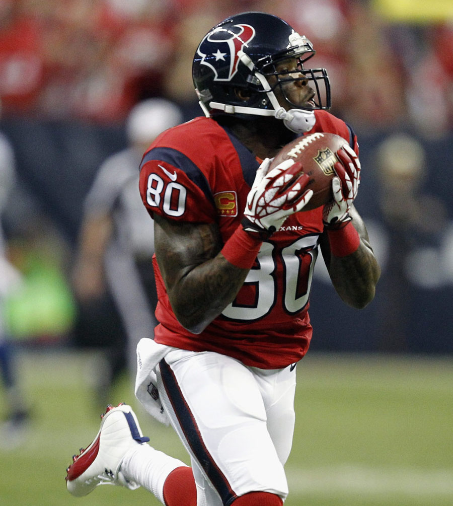 Andre Johnson Wearing Air Jordan 12 XII White/Red PE Cleats (2)