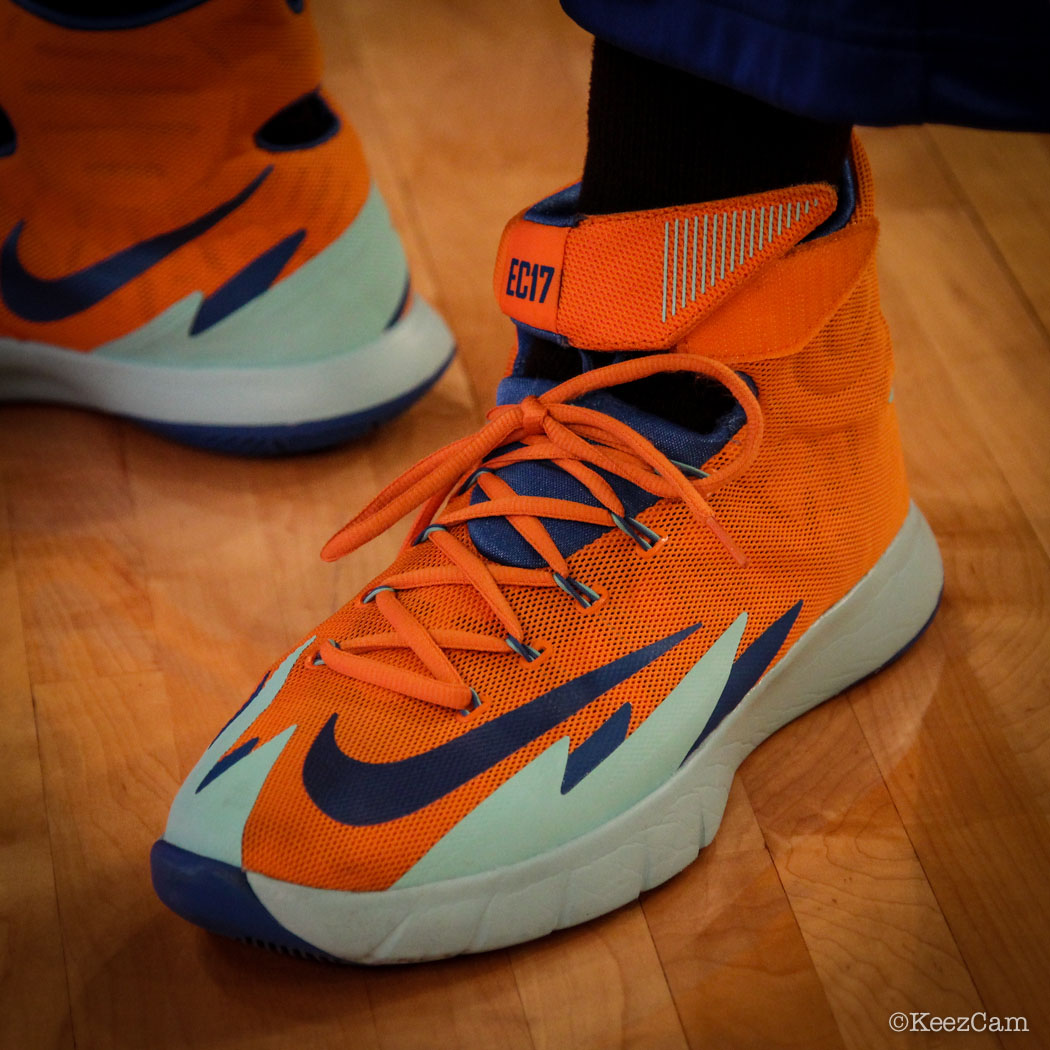 Essence Carson wearing Nike Zoom HyperRev New York Liberty PE