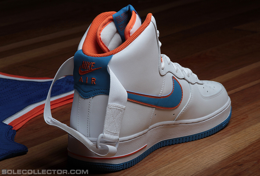 Nike air force 1 high top with strap store on back