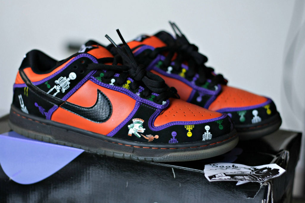 day of the dead nike dunks high top