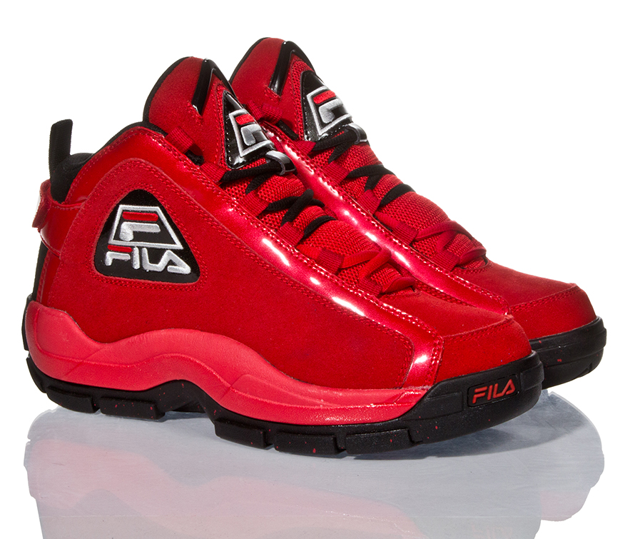 all red high top filas