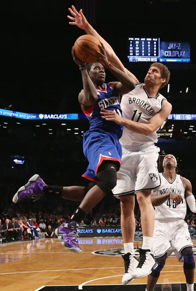 Jrue Holiday wearing adidas Top Ten 2000 Nightmare