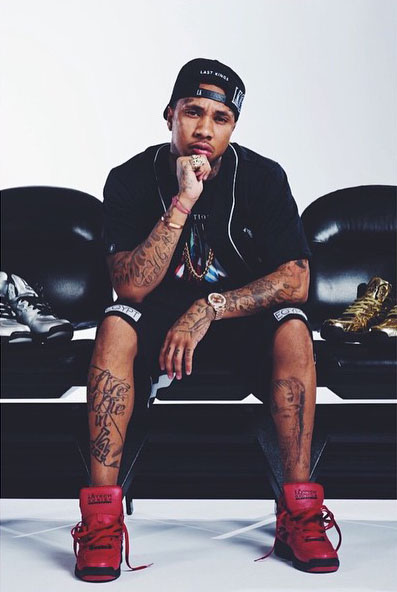 Tyga wearing LA Gear Lights