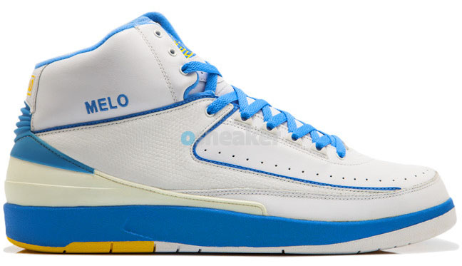 Carmelo Anthony's Air Jordan II 2 Denver Nuggets Home PE