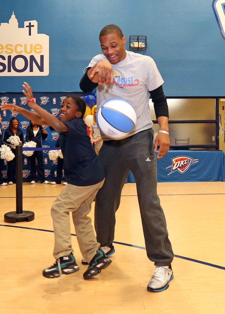 Russell Westbrook wearing Jordan Dominate 1.5