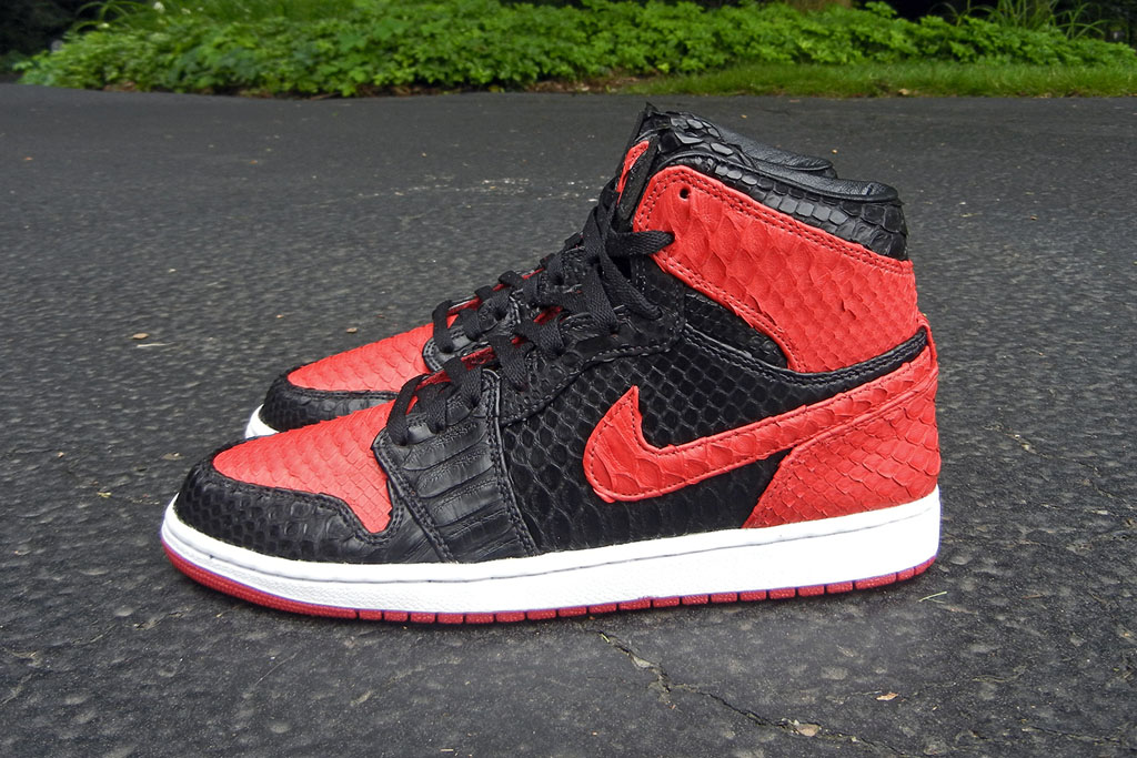 Air Jordan 1 'Bred' Python by JBF Customs (6)