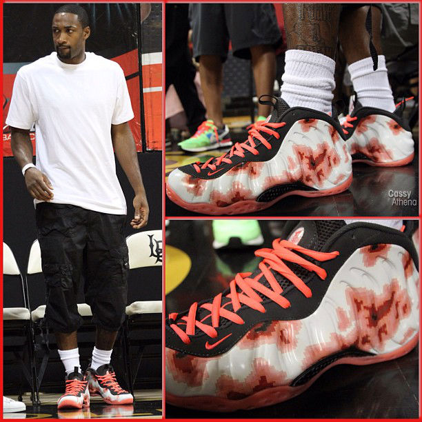 Gilbert Arenas Wearing Nike Air Foamposite One Thermal Map