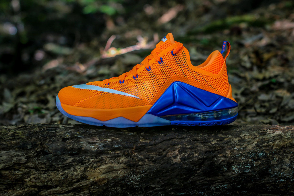 lebron orange and blue shoes