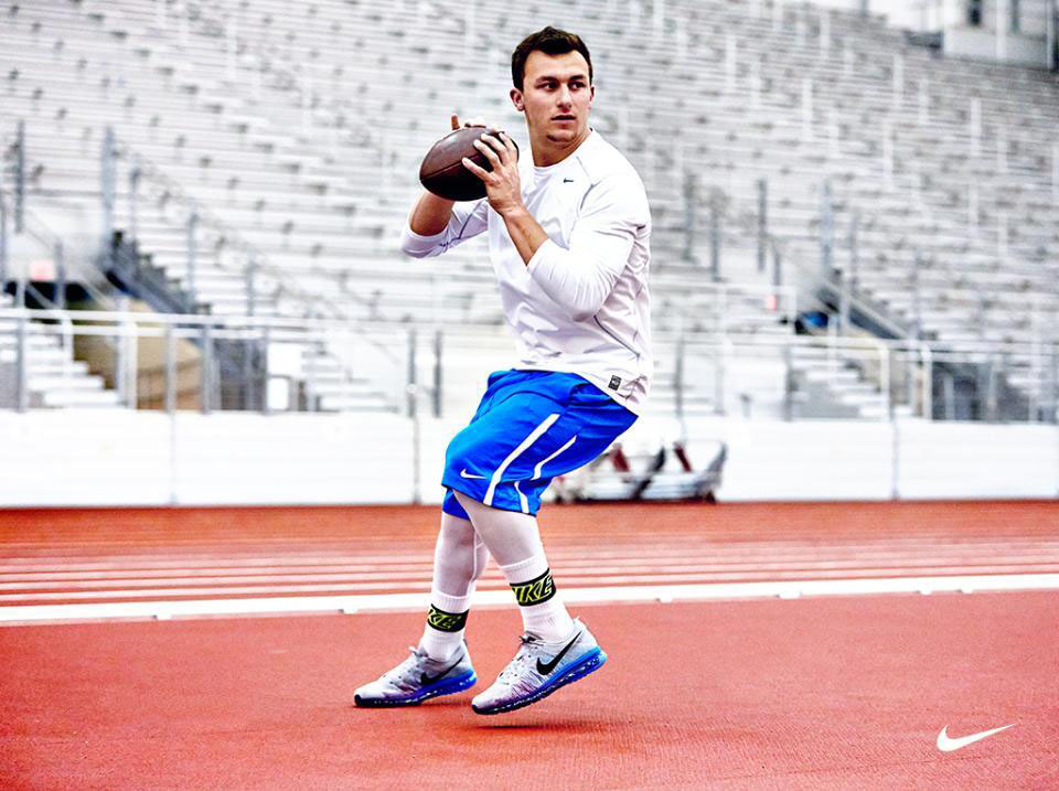 Johnny Manziel wearing Nike Flyknit Air Max