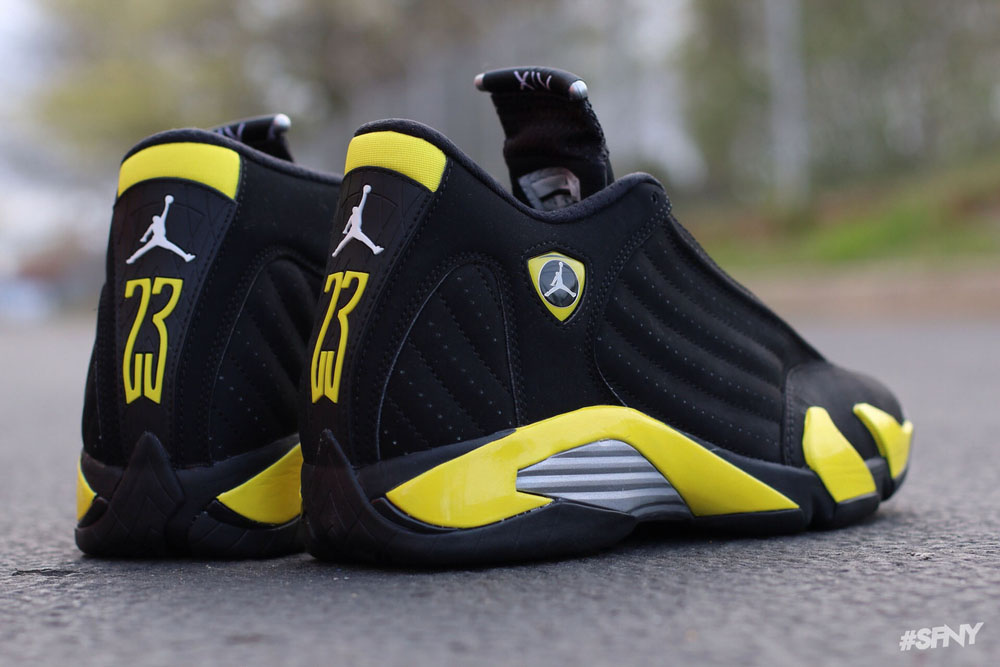 jordan 23 shoes black and yellow