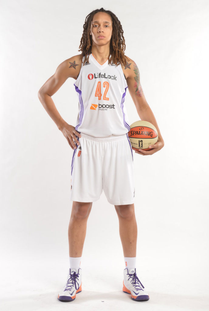 Brittney Griner wearing Nike Hyperdisruptor PE