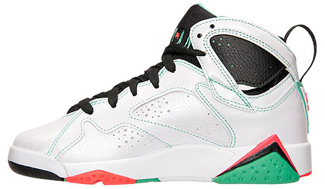 Air Jordan VII 7 GS White/Infrared-Black-Verde 705417-138 (3)