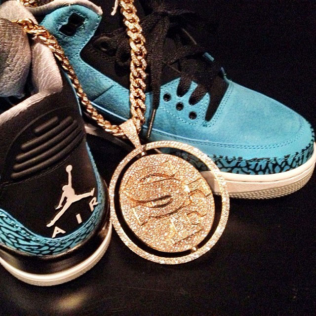 Fabolous Picks Up Air Jordan 3 Retro Powder Blue