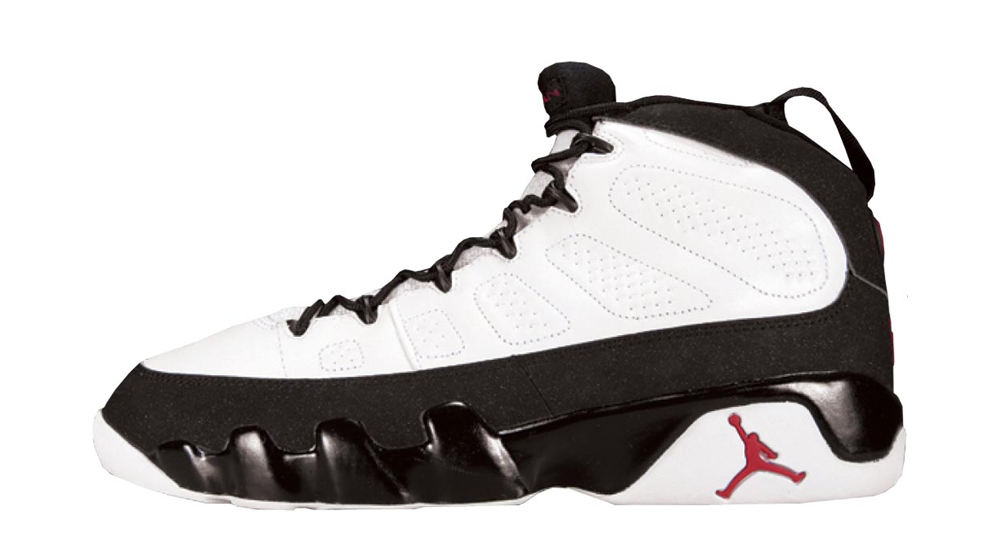 air jordan 9 white black red