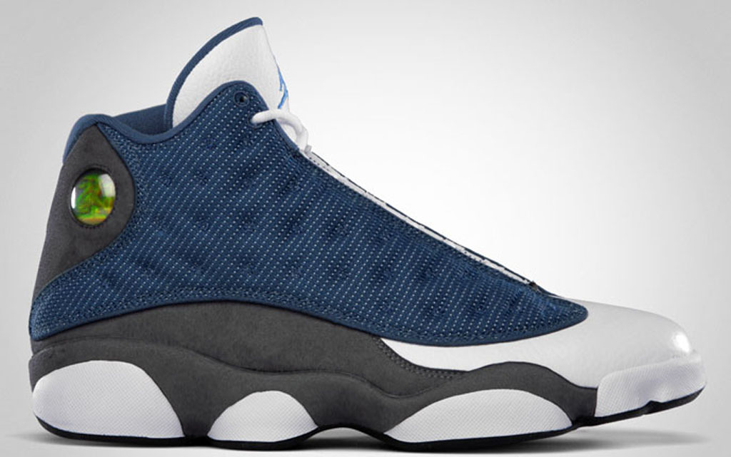 blue grey and white jordan 13