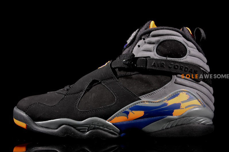 black and orange jordan 8