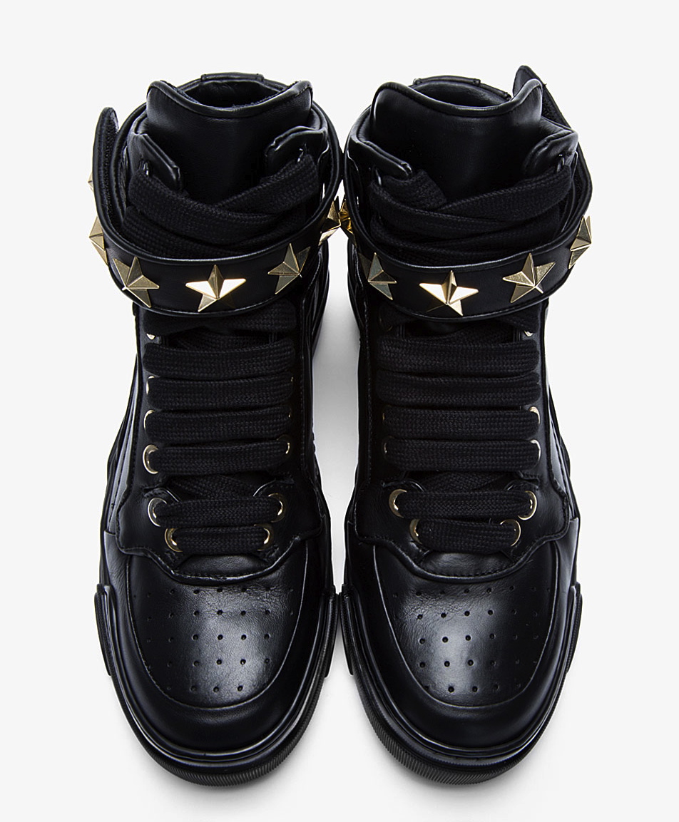Givenchy Star-Embellished High-Top - Black Leather | Sole Collector