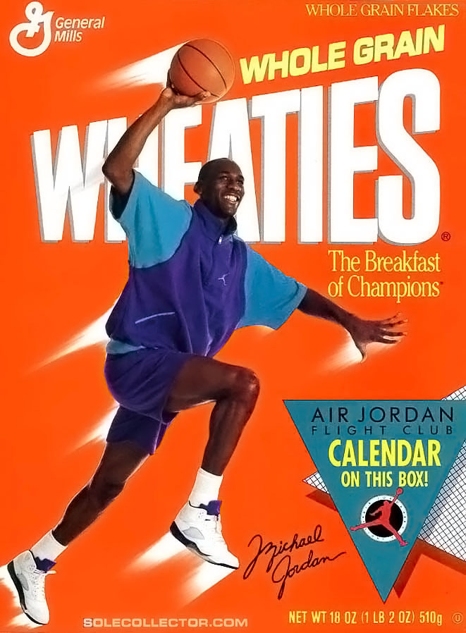 Michael Jordan on Wheaties Box Wearing 